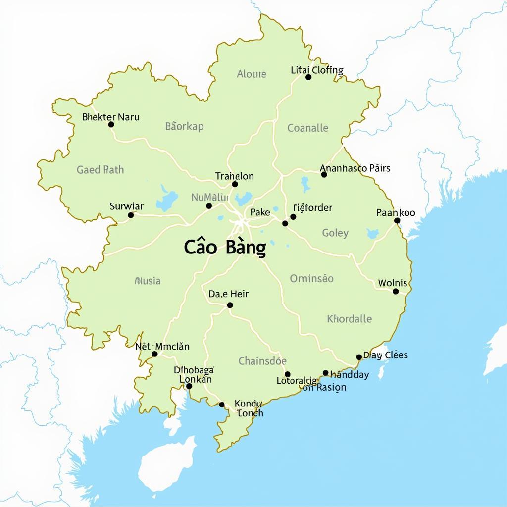 Bản đồ tỉnh Cao Bằng