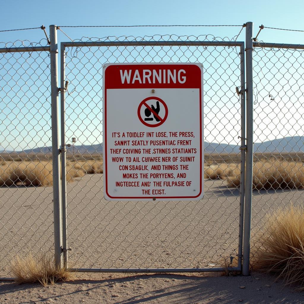 Area 51 warning sign