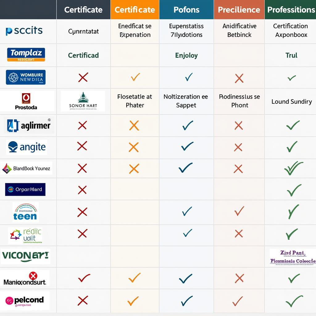 Types of IT application certificates