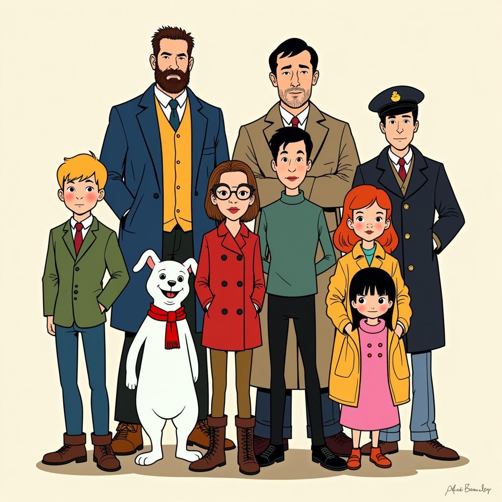 Characters from The Adventures of Tintin