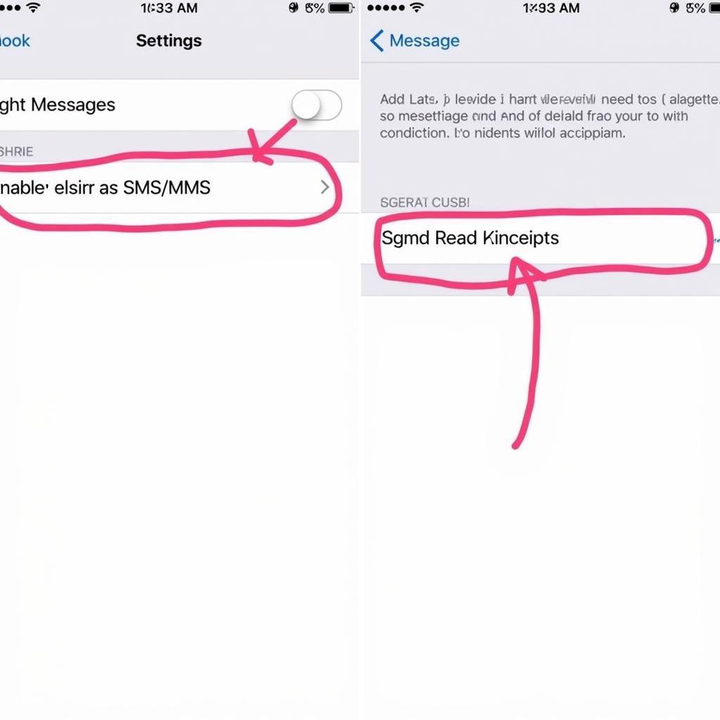 iPhone settings to enable message sent notifications