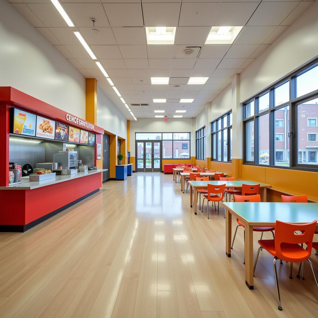 Canteen in a modern school