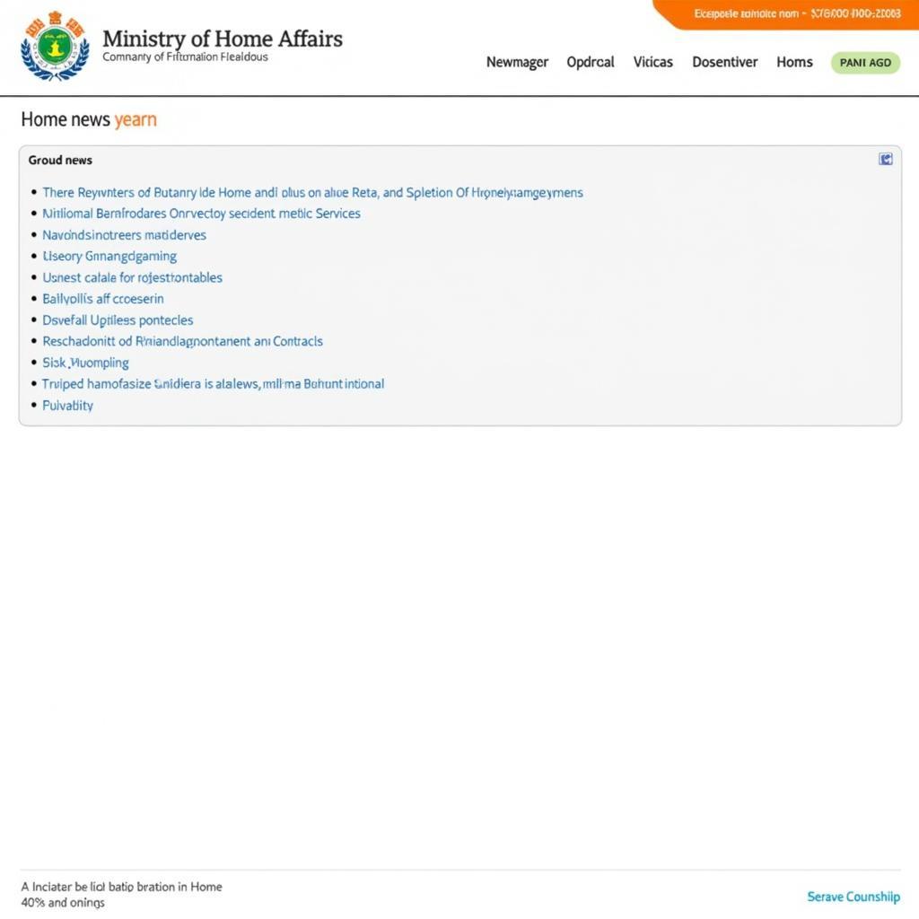 Electronic information portal of the Ministry of Home Affairs