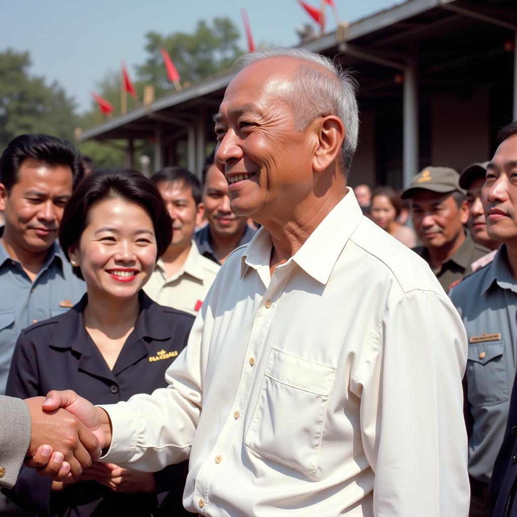 General Vo Nguyen Giap with the people