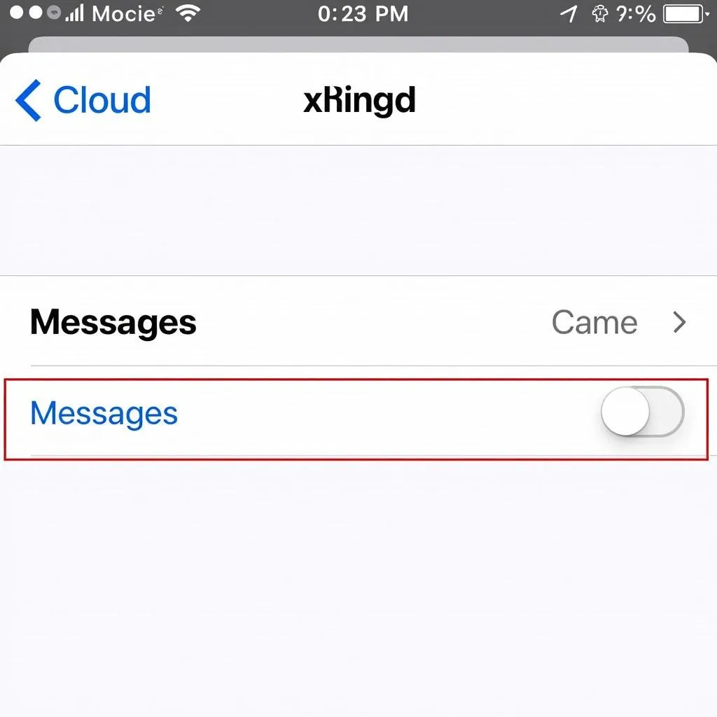 Đồng bộ tin nhắn qua iCloud