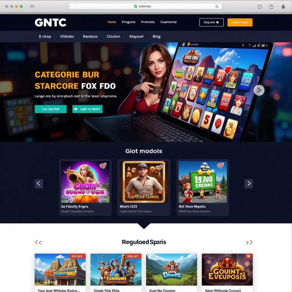 Giao diện website GNTC