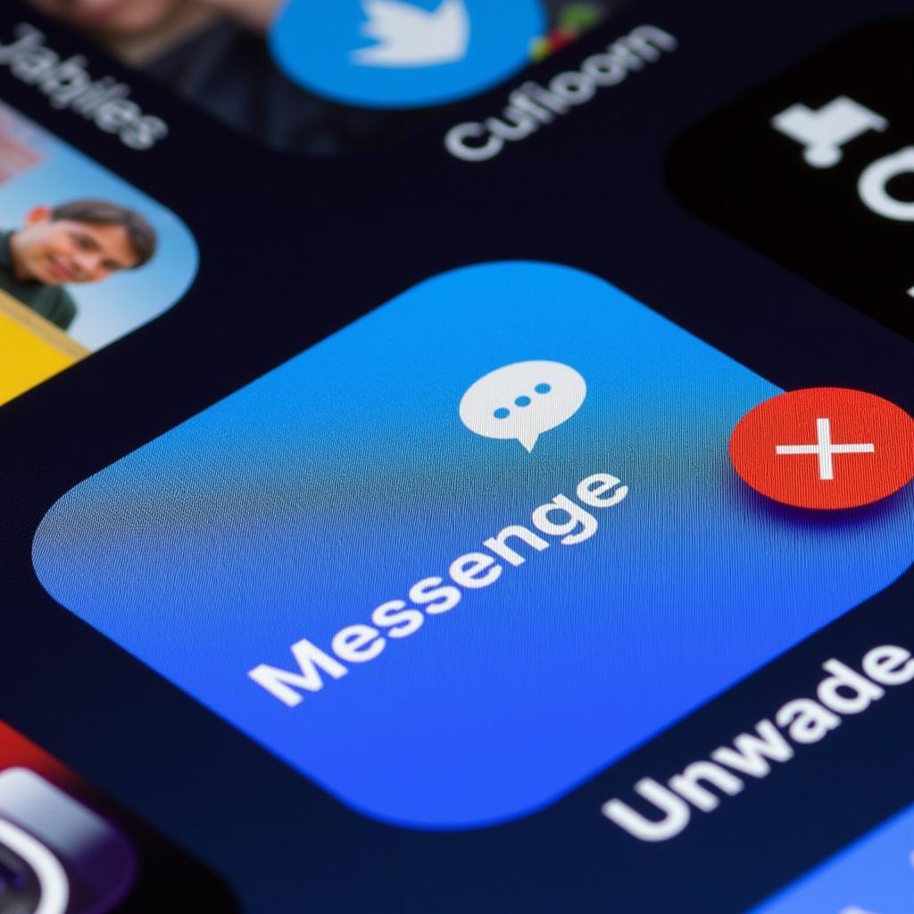 iPhone displaying Messenger notification badges