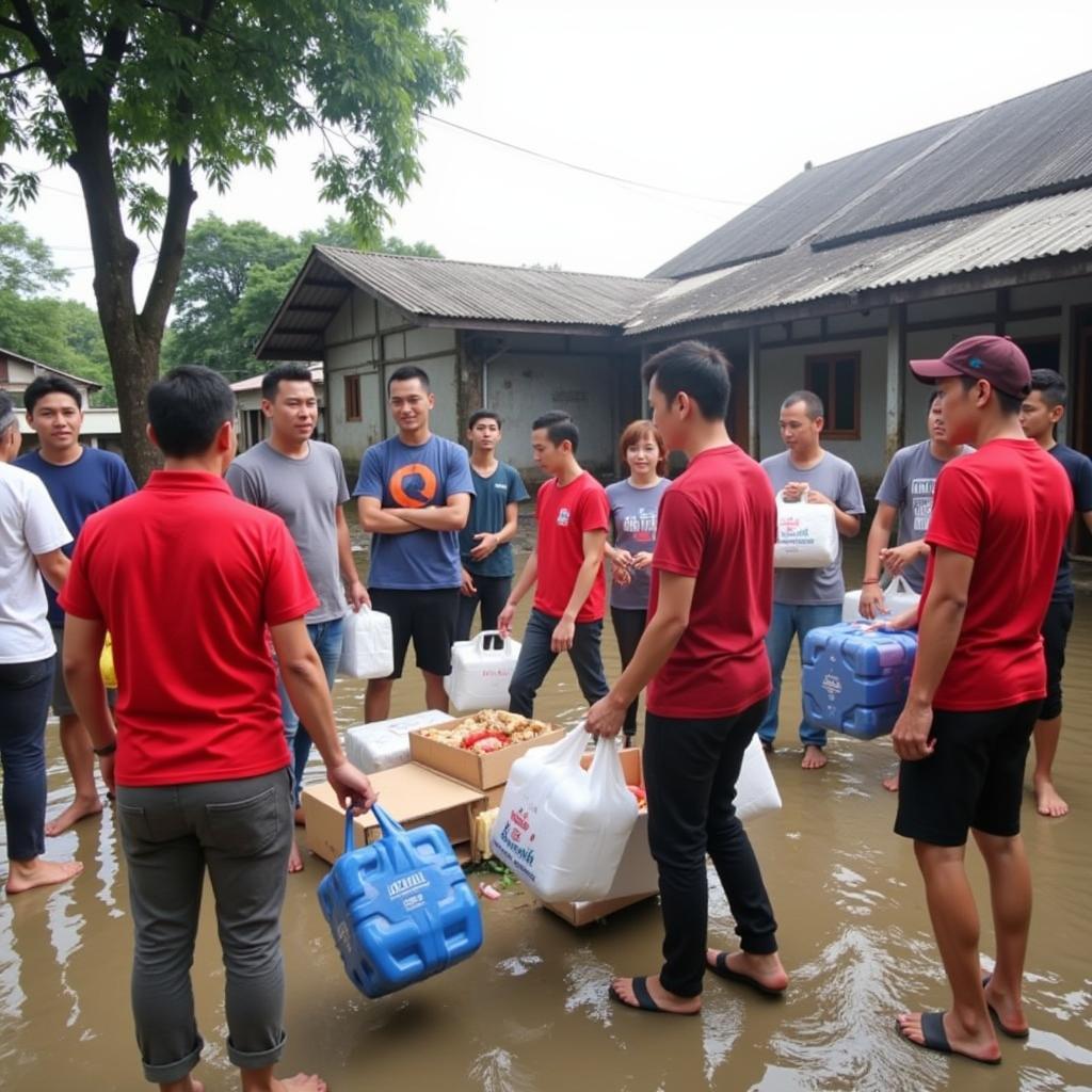 Hỗ trợ người dân vùng lũ