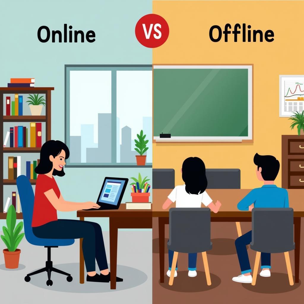 Học tin học văn phòng online hay offline?