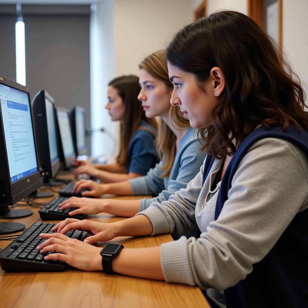 Students Participating in IT Course