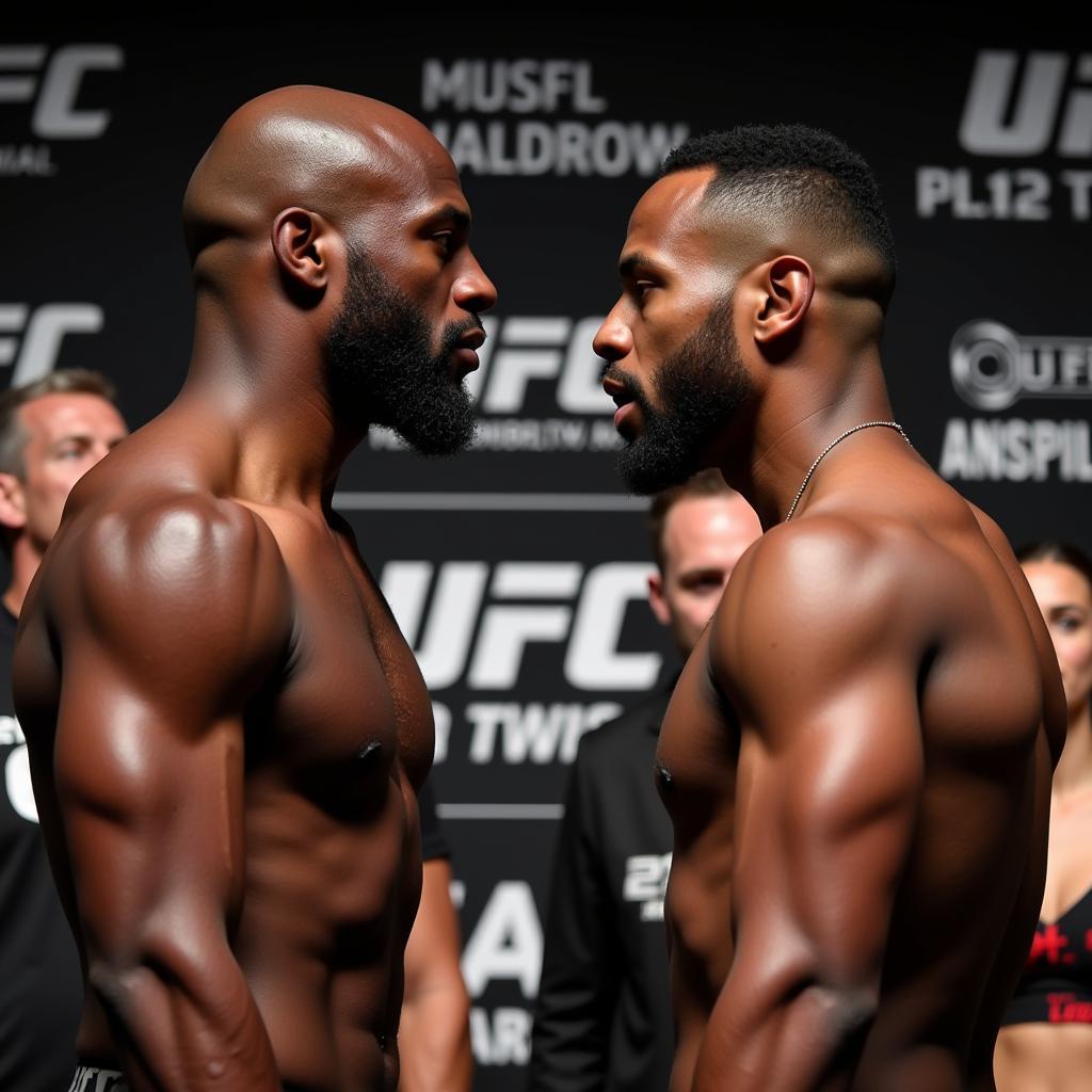 Jon Jones và Francis Ngannou đối đầu