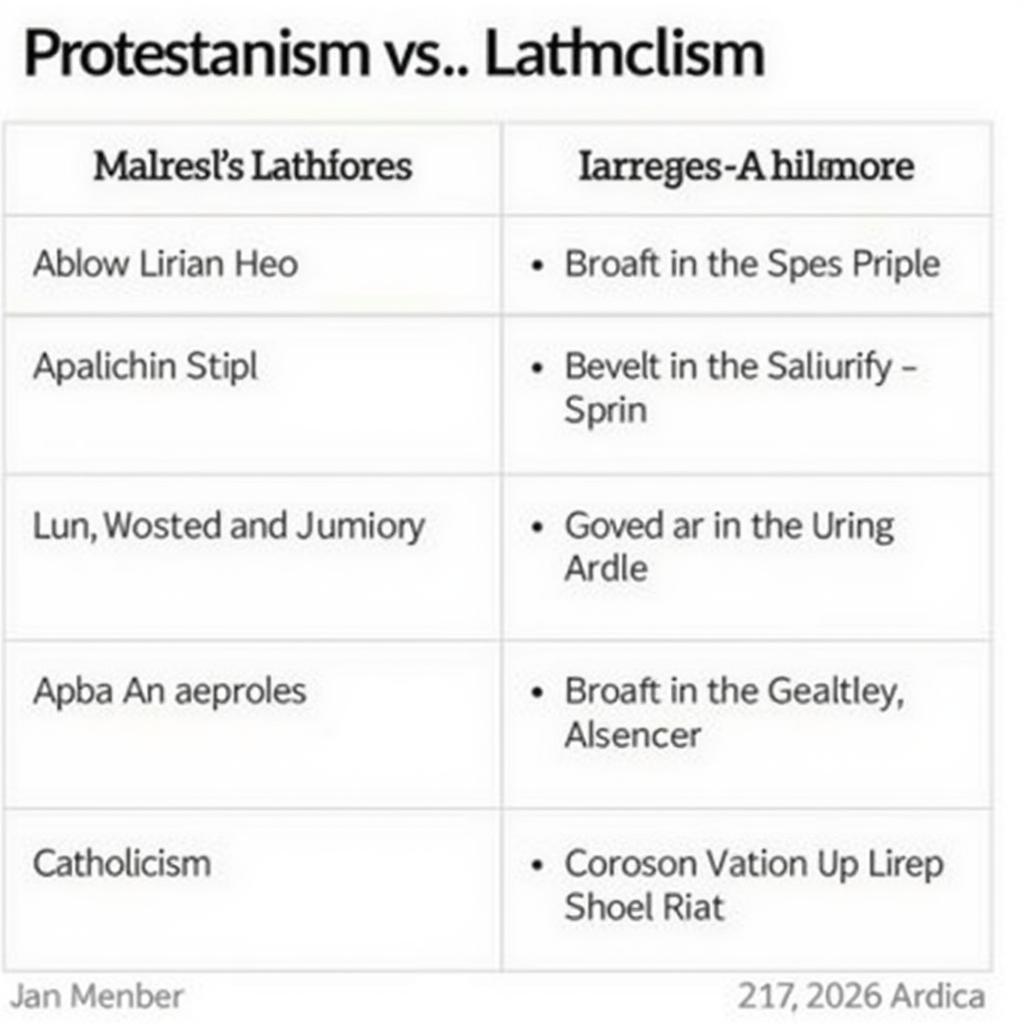 Key Differences Between Protestantism and Catholicism