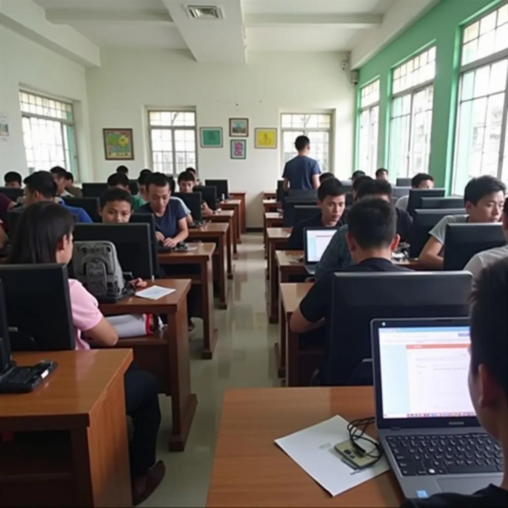 Lớp học tin học đông học viên tại Bình Thạnh