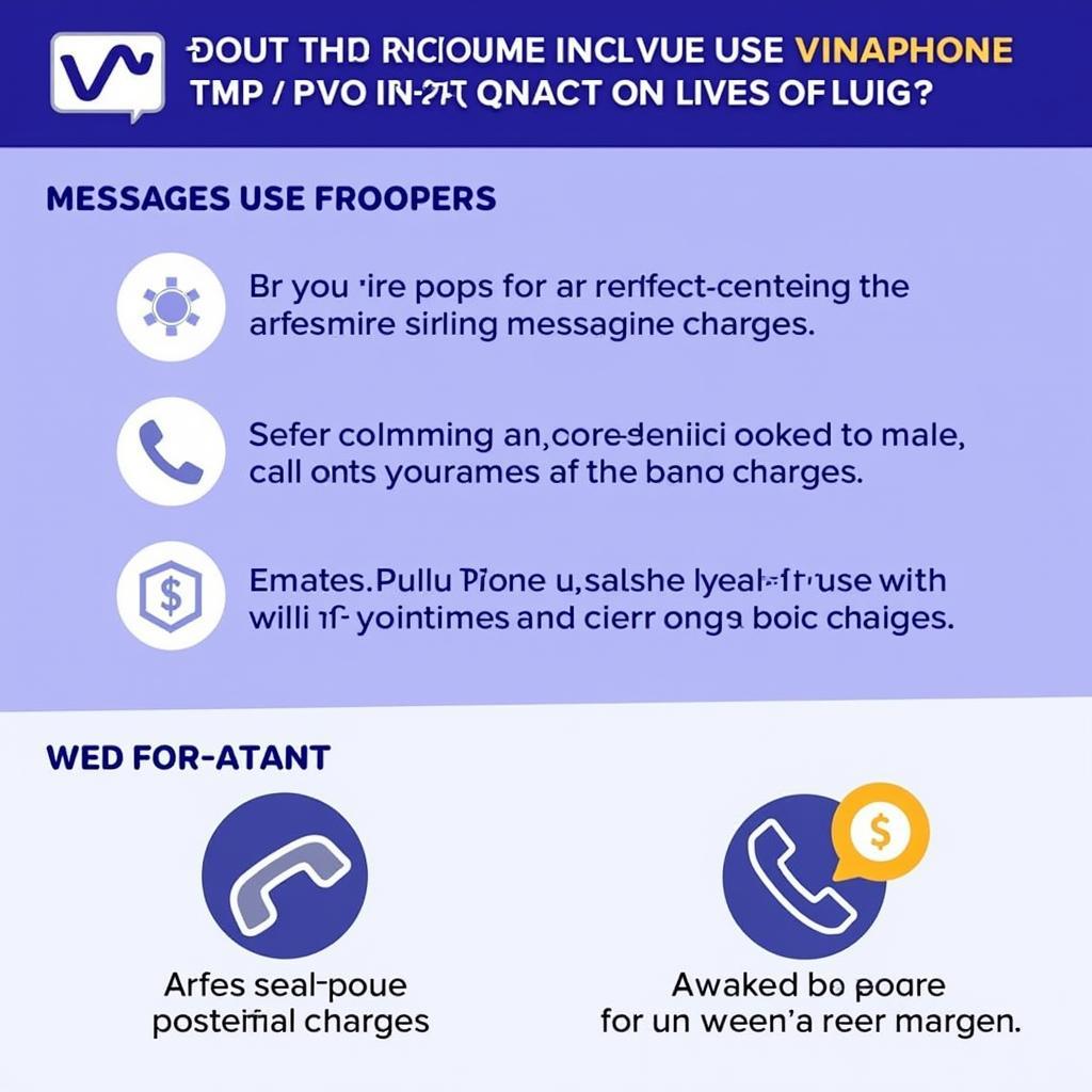 Hình ảnh infographic về các lưu ý khi sử dụng số tổng đài nhắn tin VinaPhone