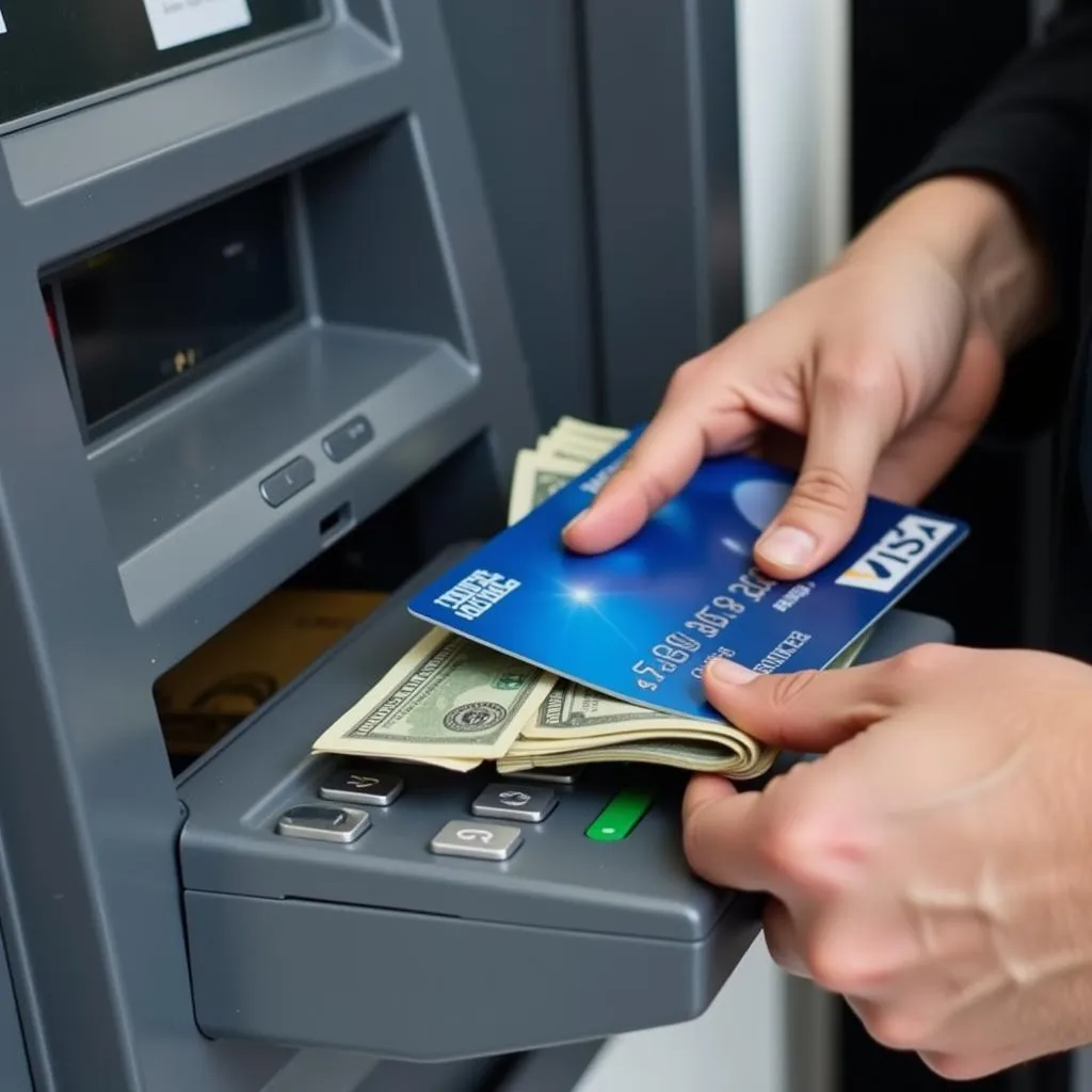 Rút tiền mặt thẻ tín dụng tại ATM