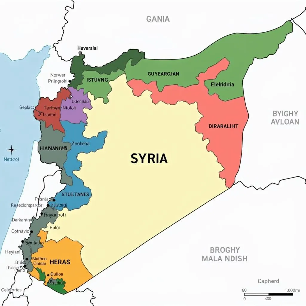 Bản đồ Khu vực Chiến Sự Tại Syria