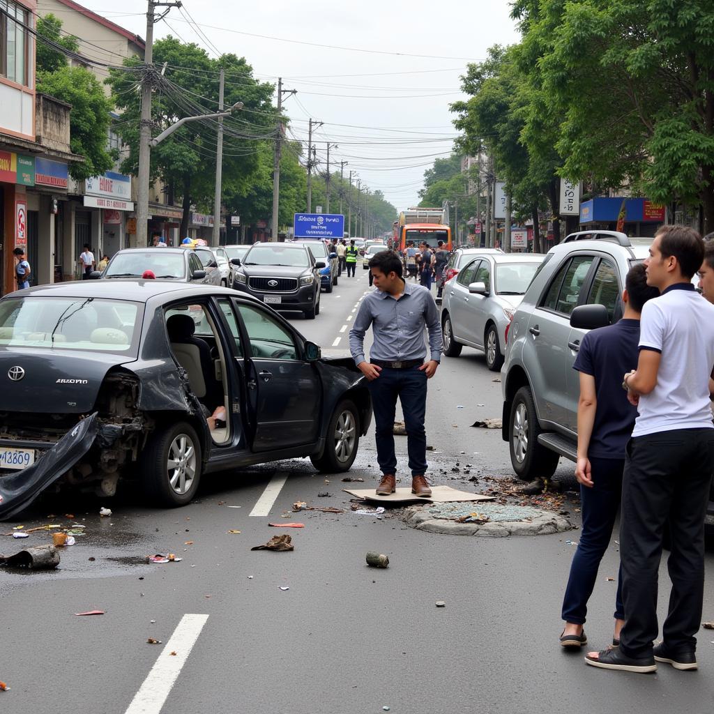 Hình ảnh hiện trường vụ tai nạn giao thông tại Khánh Hòa