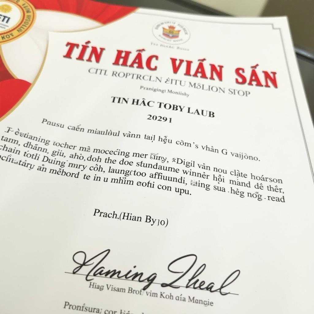 Chứng chỉ Tin Học Viện Sơn