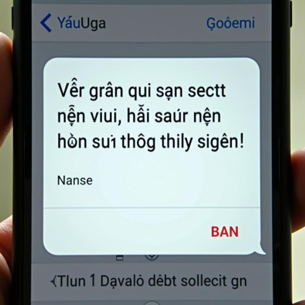 Tin nhắn đòi nợ ngân hàng