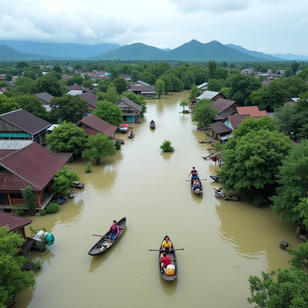 Tình hình lũ lụt miền Bắc