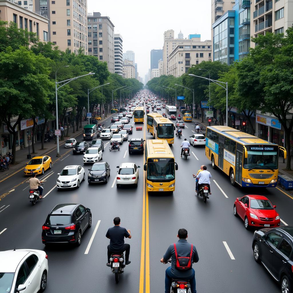 Traffic situation in Nam Dinh