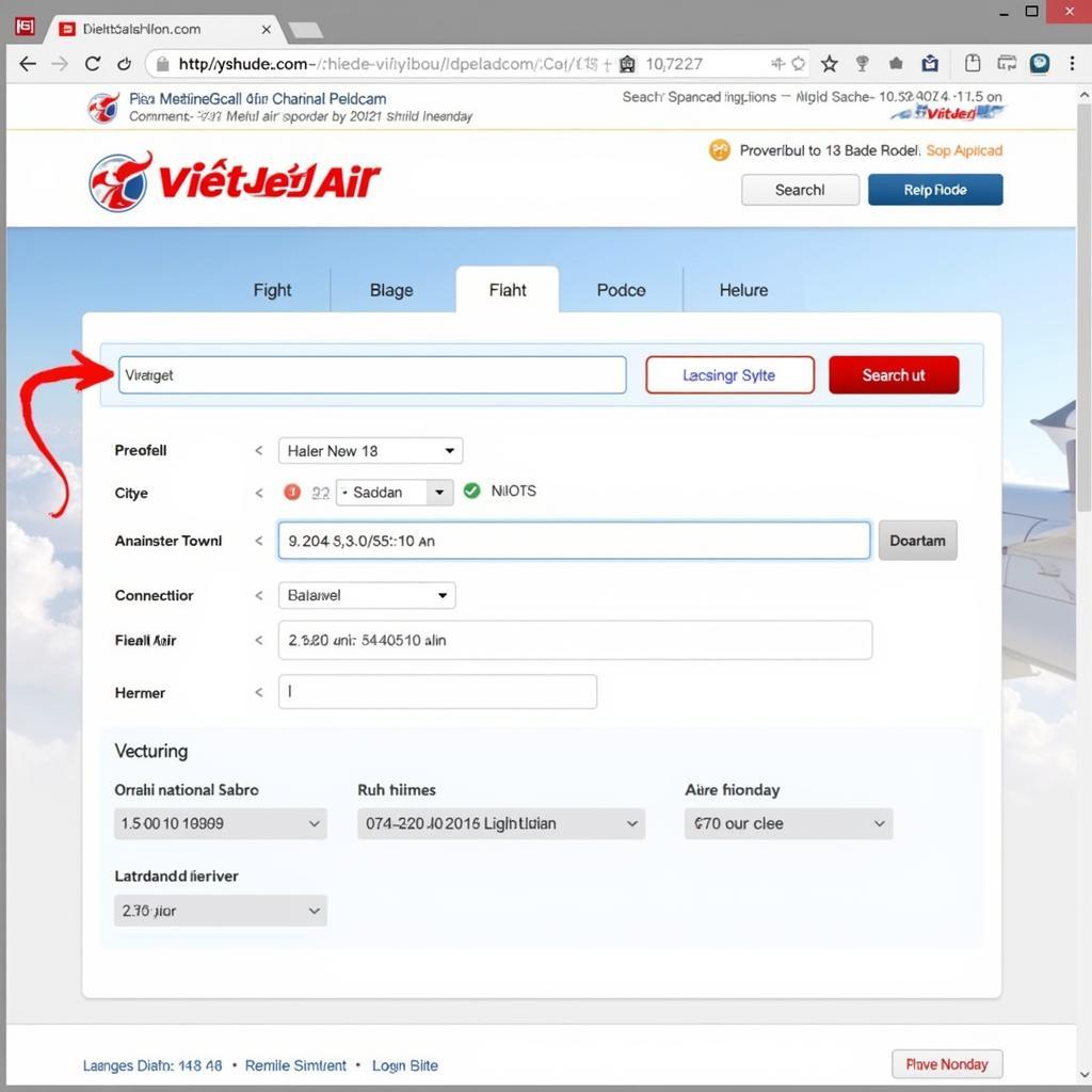 Tra cứu thông tin chuyến bay Vietjet Air trên website