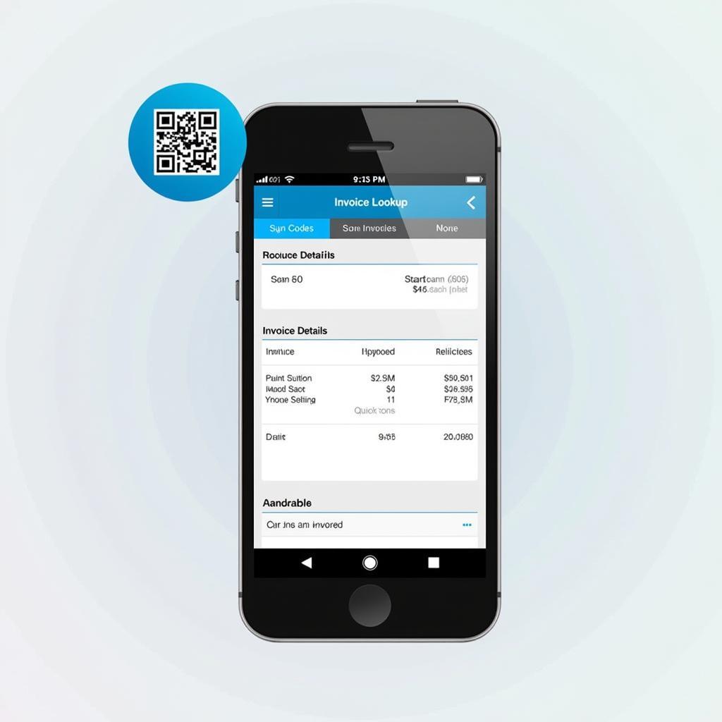 Mobile app for invoice lookup