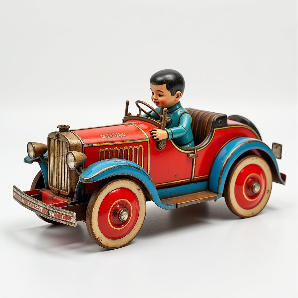 Japanese wind-up car tin toy