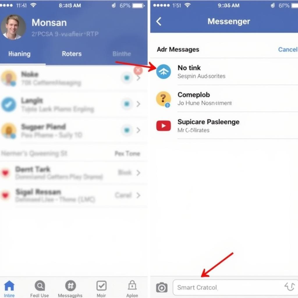 Cách xem kho lưu trữ tin nhắn trên Facebook điện thoại