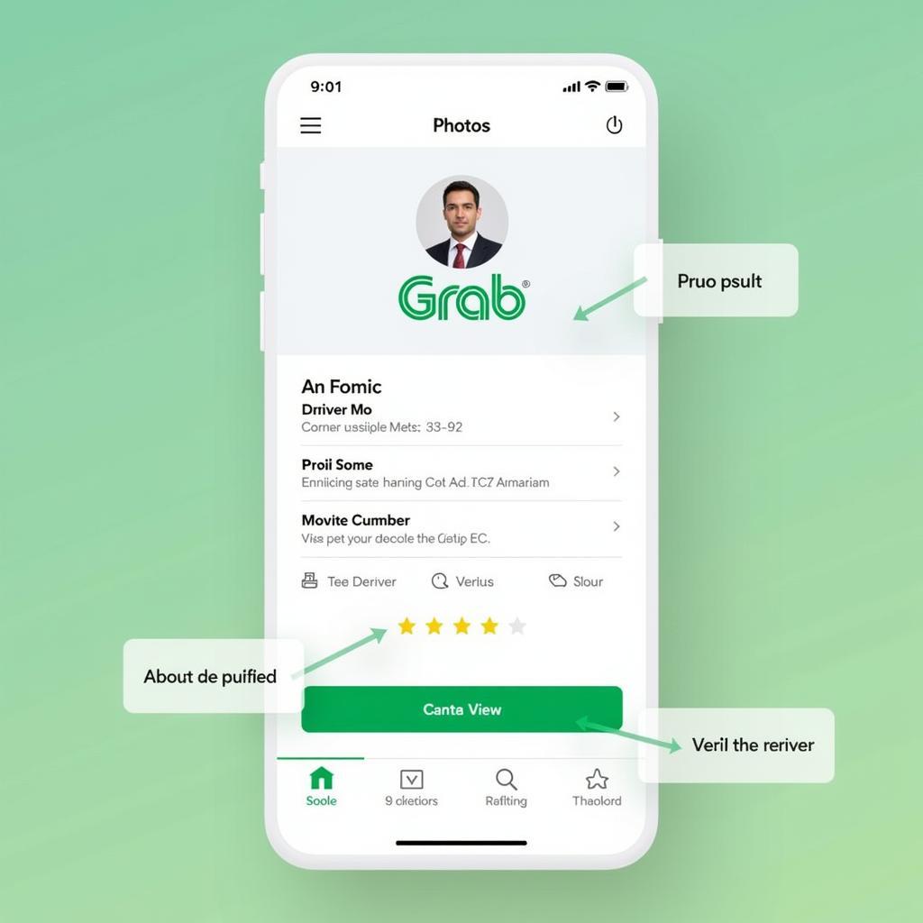 Xem thông tin tài xế Grab trên ứng dụng