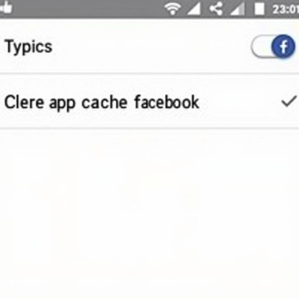 Xóa bộ nhớ cache của ứng dụng Facebook