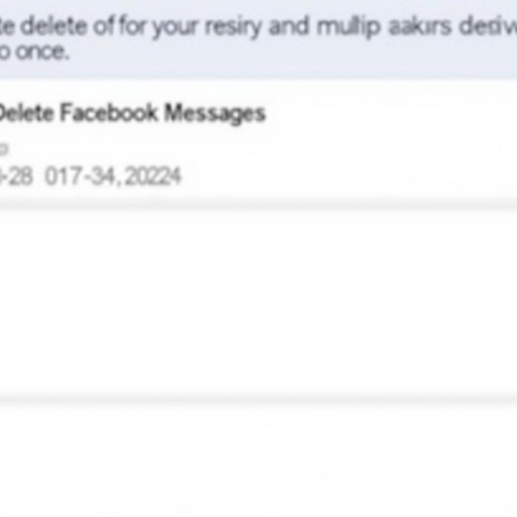 Delete multiple Facebook messages with extension