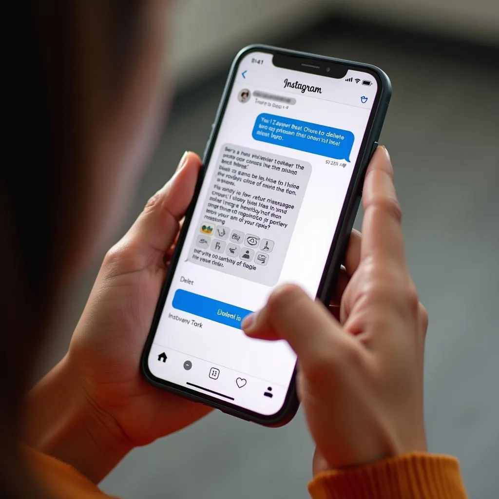 Xóa tin nhắn Instagram trên điện thoại