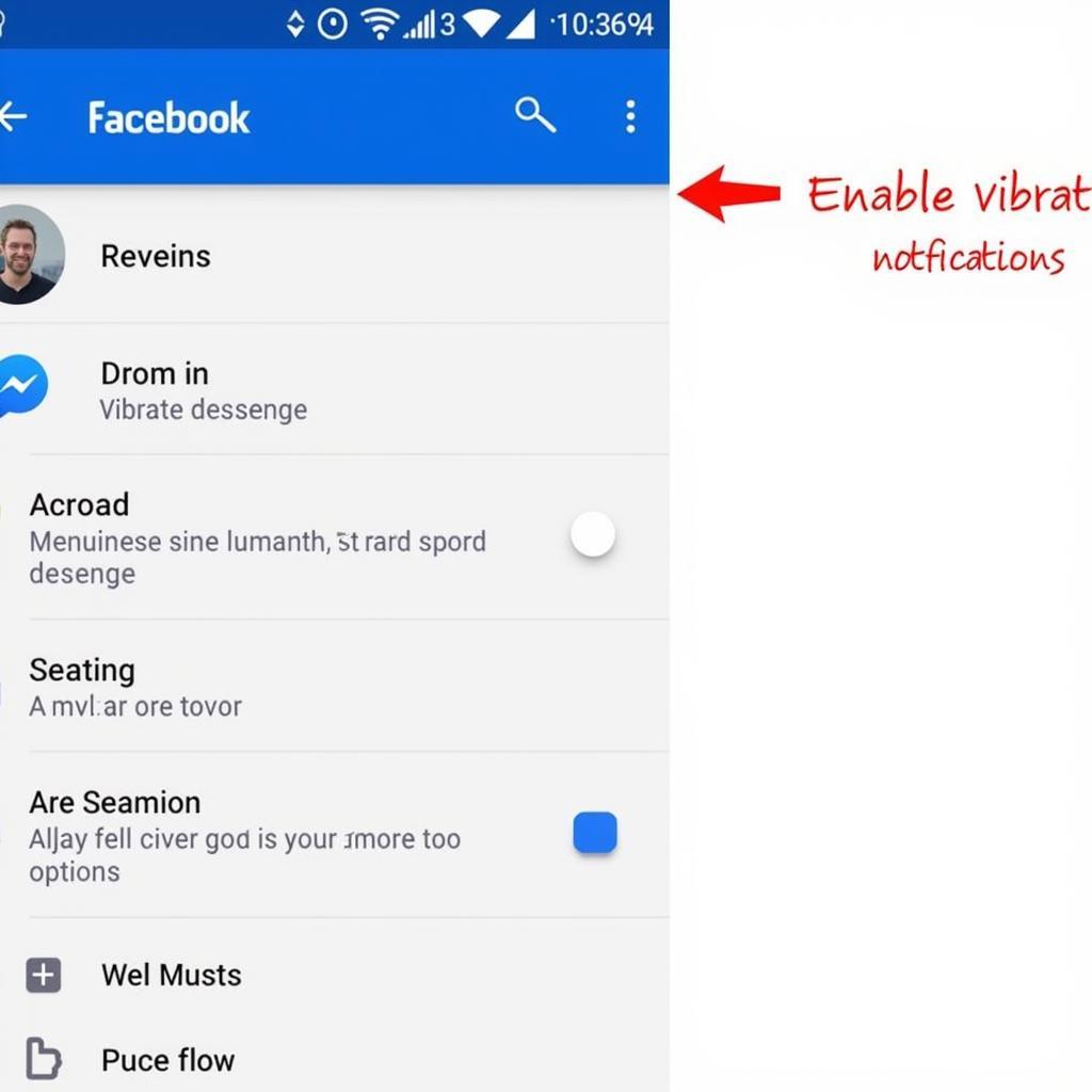 Cài đặt chế độ rung tin nhắn Facebook trên Android