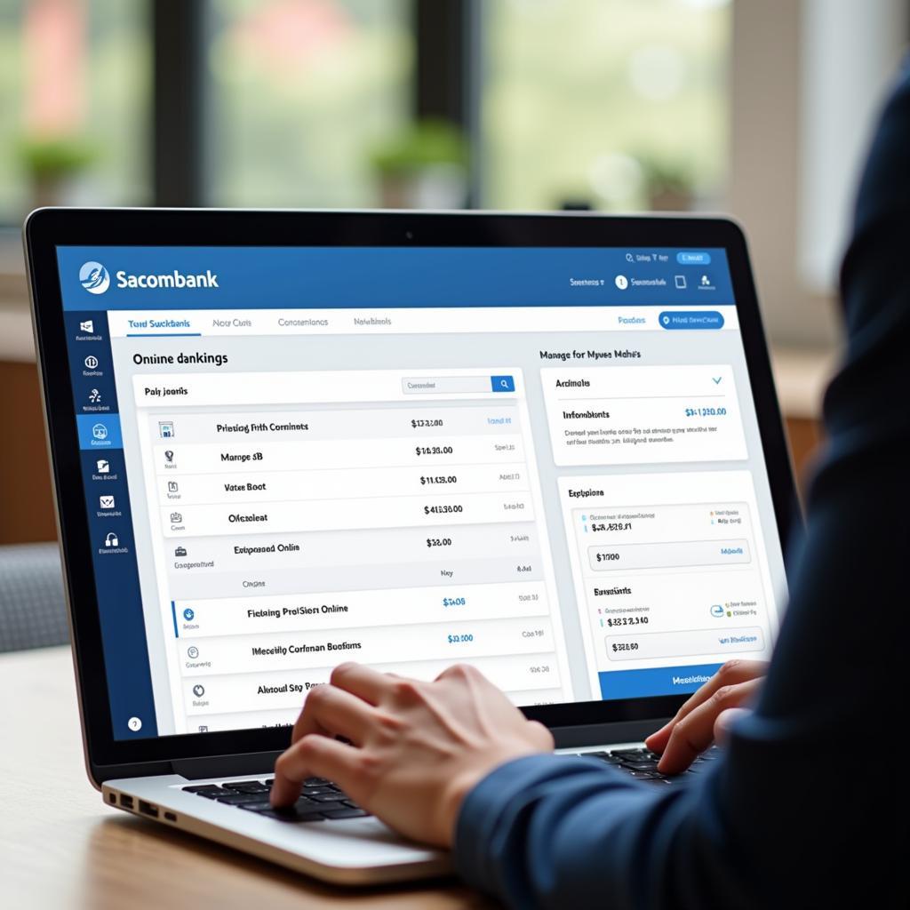Dịch vụ ngân hàng Sacombank trực tuyến