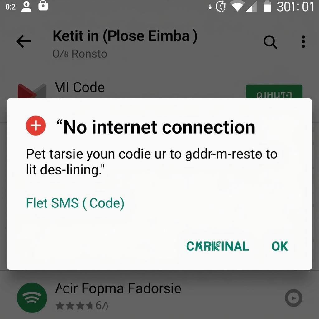 Lỗi kết nối mạng khi xác minh SMS Google Play