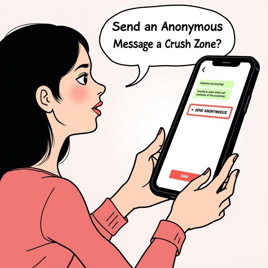 Gửi tin nhắn ẩn danh trên Crush Zone