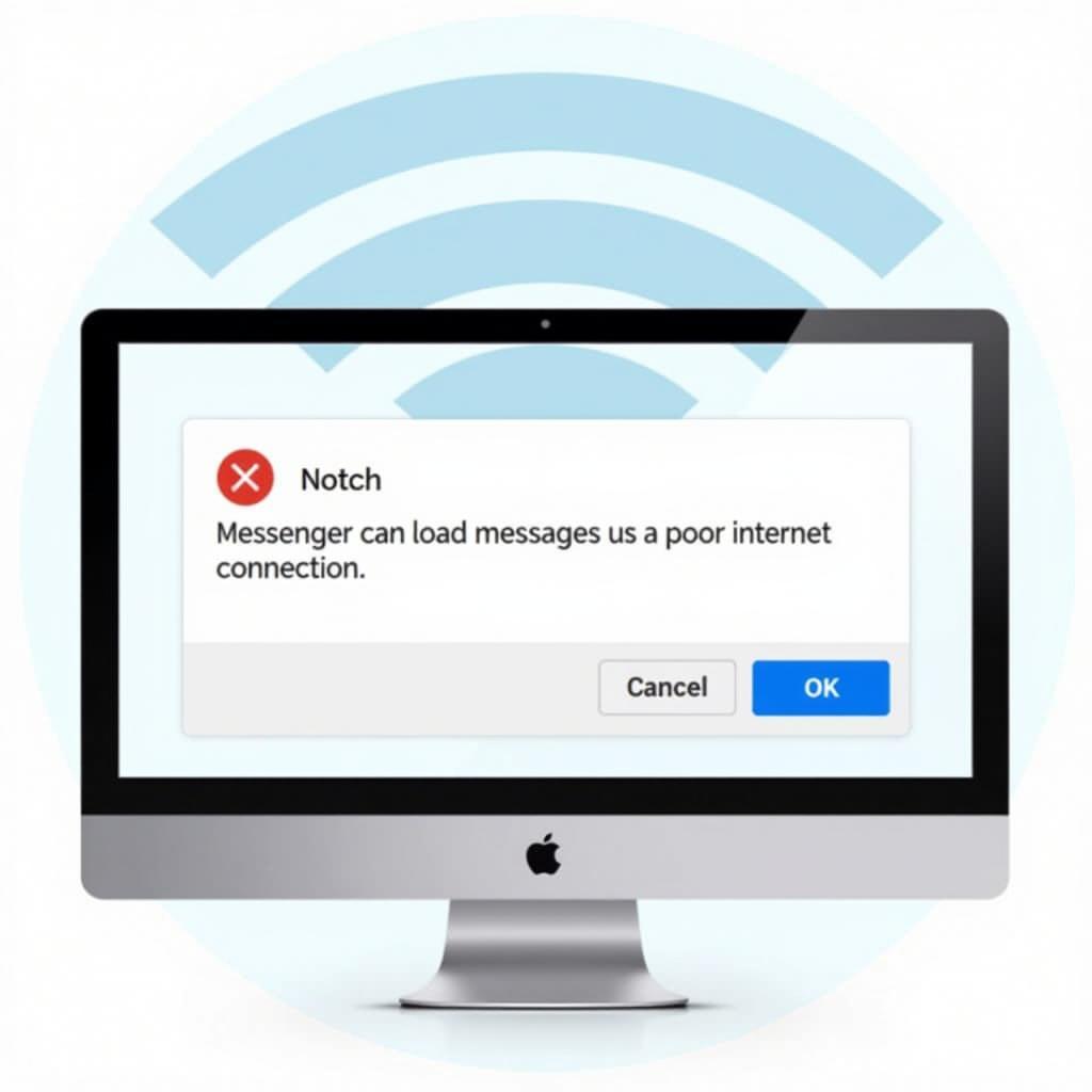 Lỗi không tải được tin nhắn Messenger trên PC do kết nối Internet