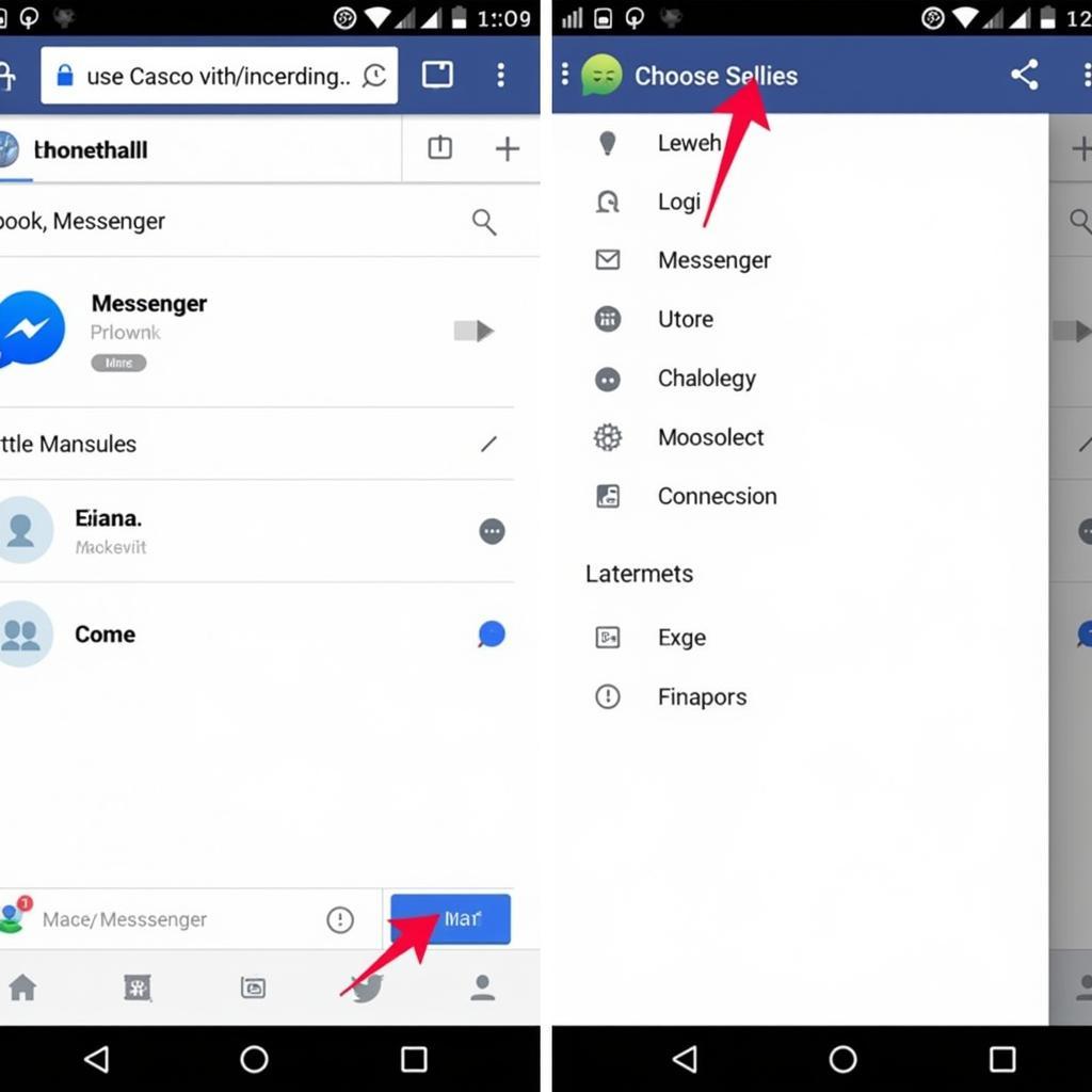 Sử dụng Facebook Messenger trên trình duyệt Android