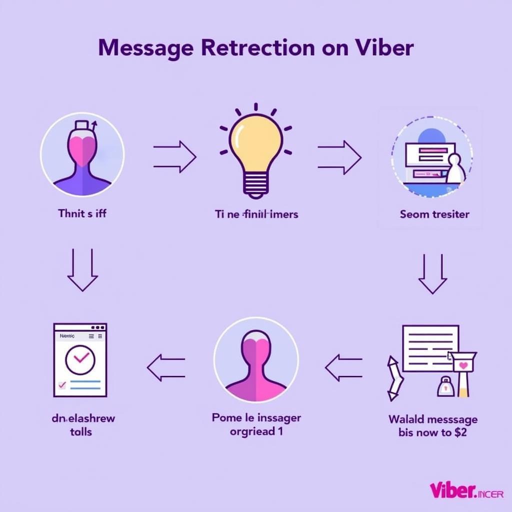 Minh họa các tình huống thu hồi tin nhắn Viber