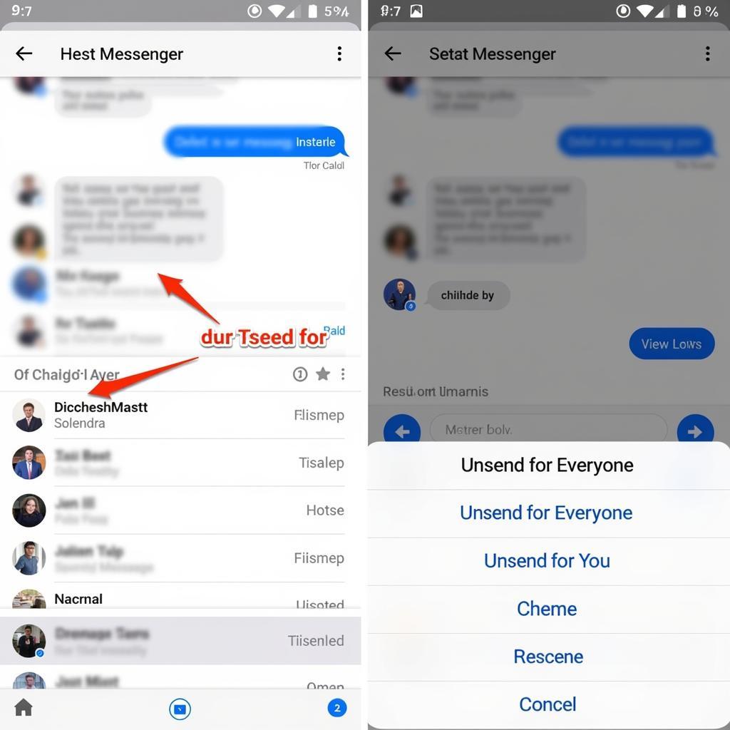 Xoá tin nhắn Facebook Messenger