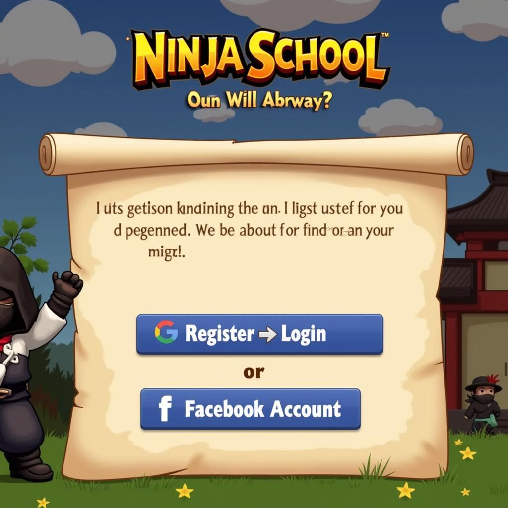 Đăng ký Ninja School bằng Facebook/Google