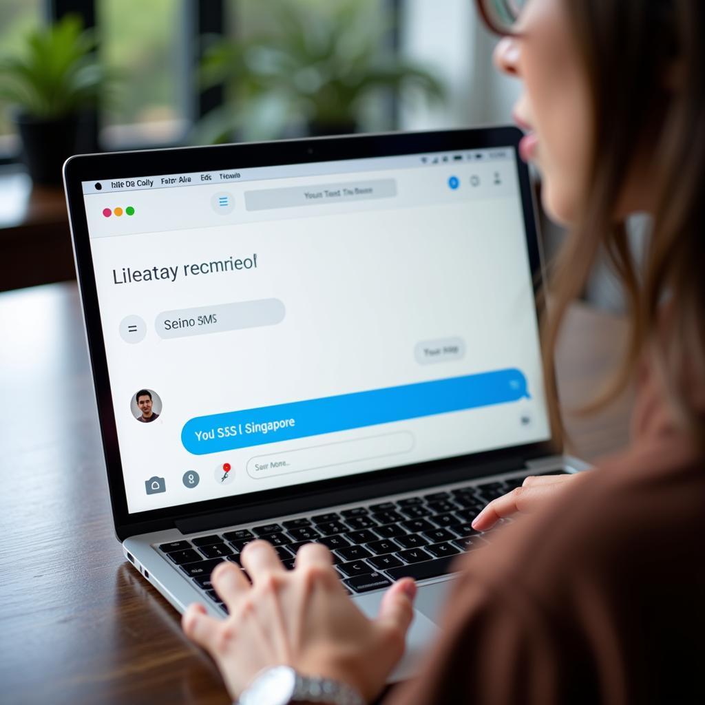 Gửi tin nhắn SMS quốc tế sang Singapore bằng laptop
