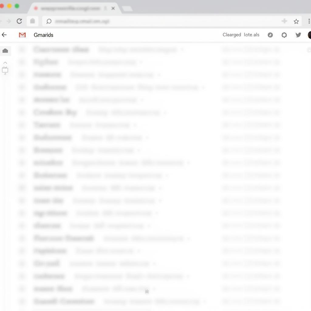 Hộp thư Gmail với nhiều tin nhắn chưa đọc